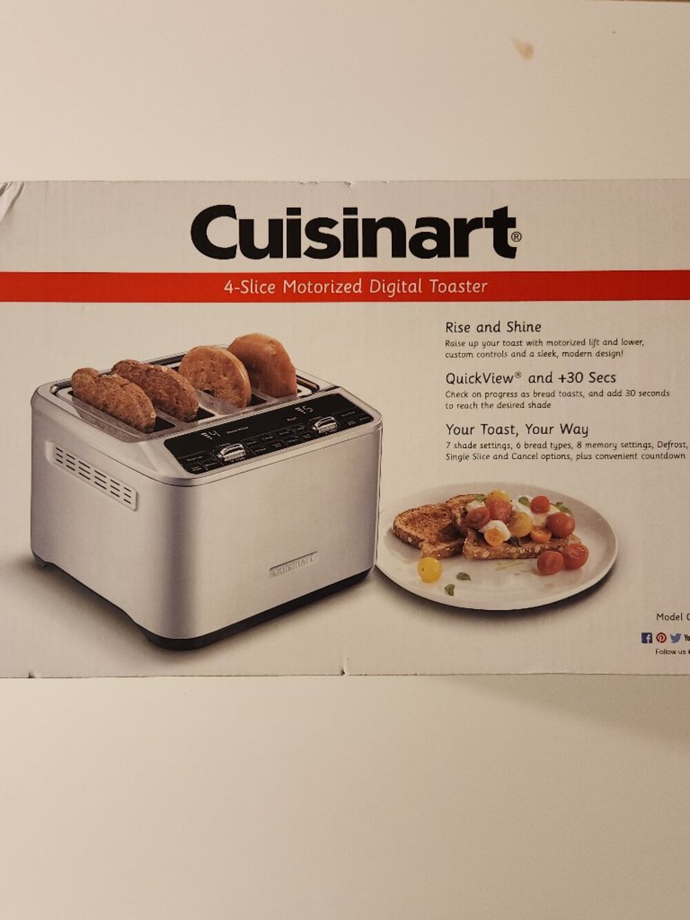 Cuisinart SS 4 Slice Motorized Custom Digital Toaster CPT-540 New in Box